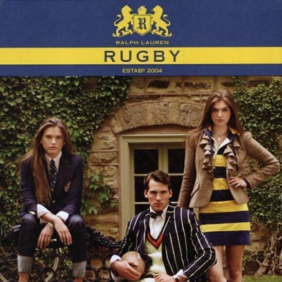 Rugby Ralph Lauren Fall 2008 Black, Navy, White & Yellow Stretch Polo Shirt - Picture 8 of 16